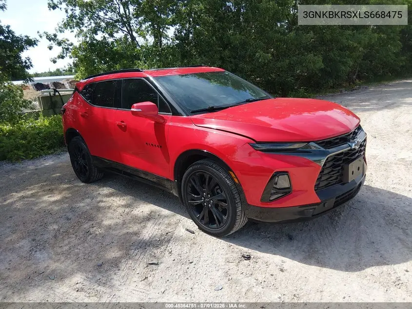 2020 Chevrolet Blazer Rs VIN: 3GNKBKRSXLS668475 Lot: 45364751