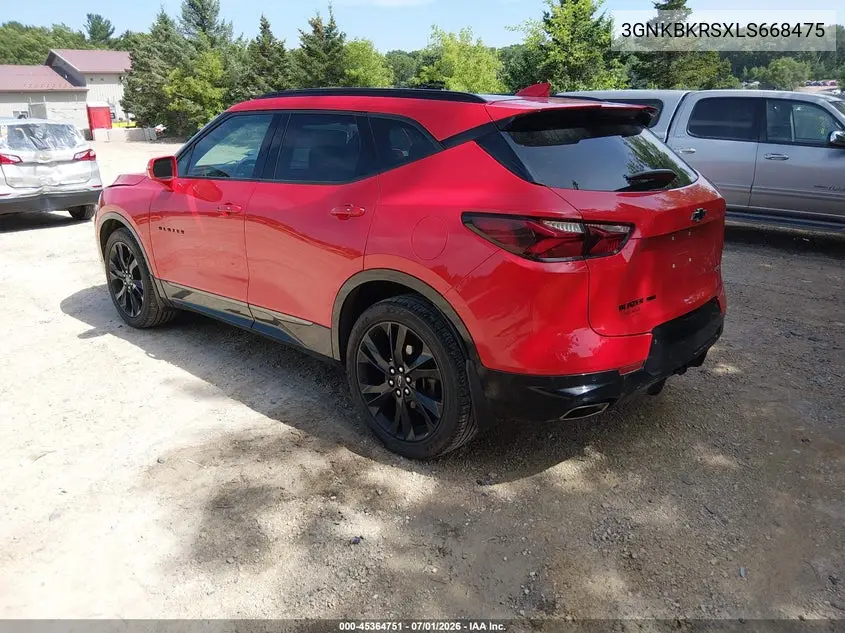 2020 Chevrolet Blazer Rs VIN: 3GNKBKRSXLS668475 Lot: 45364751