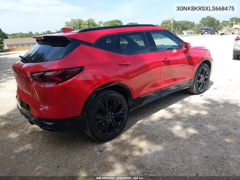 2020 Chevrolet Blazer Rs VIN: 3GNKBKRSXLS668475 Lot: 45364751