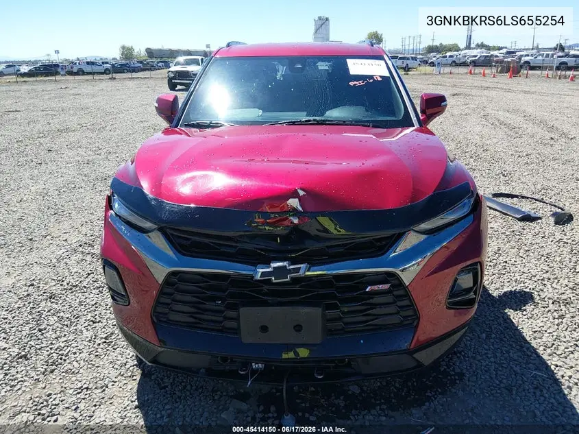 2020 Chevrolet Blazer Awd Rs VIN: 3GNKBKRS6LS655254 Lot: 45414150
