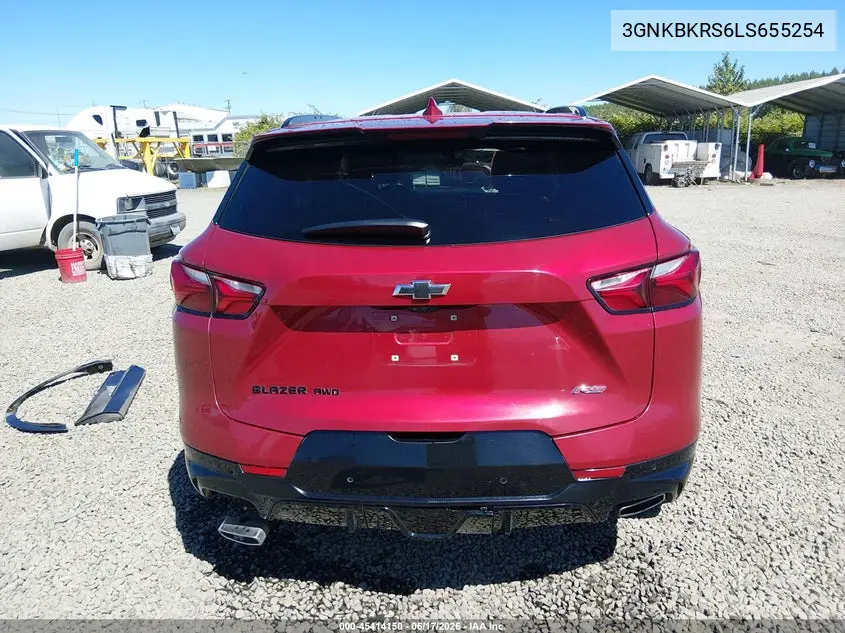 2020 Chevrolet Blazer Awd Rs VIN: 3GNKBKRS6LS655254 Lot: 45414150