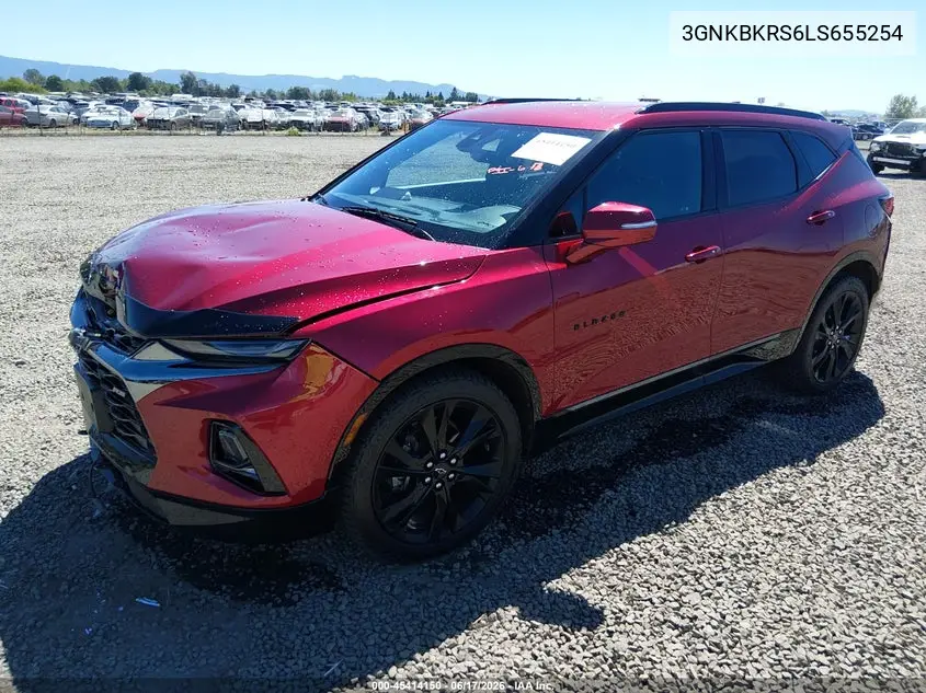 2020 Chevrolet Blazer Awd Rs VIN: 3GNKBKRS6LS655254 Lot: 45414150