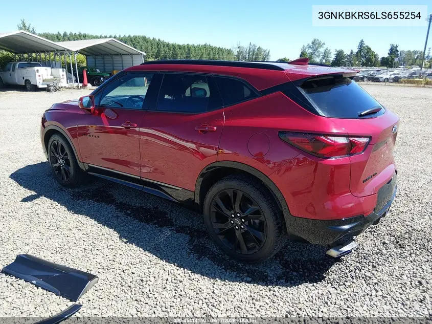 2020 Chevrolet Blazer Awd Rs VIN: 3GNKBKRS6LS655254 Lot: 45414150