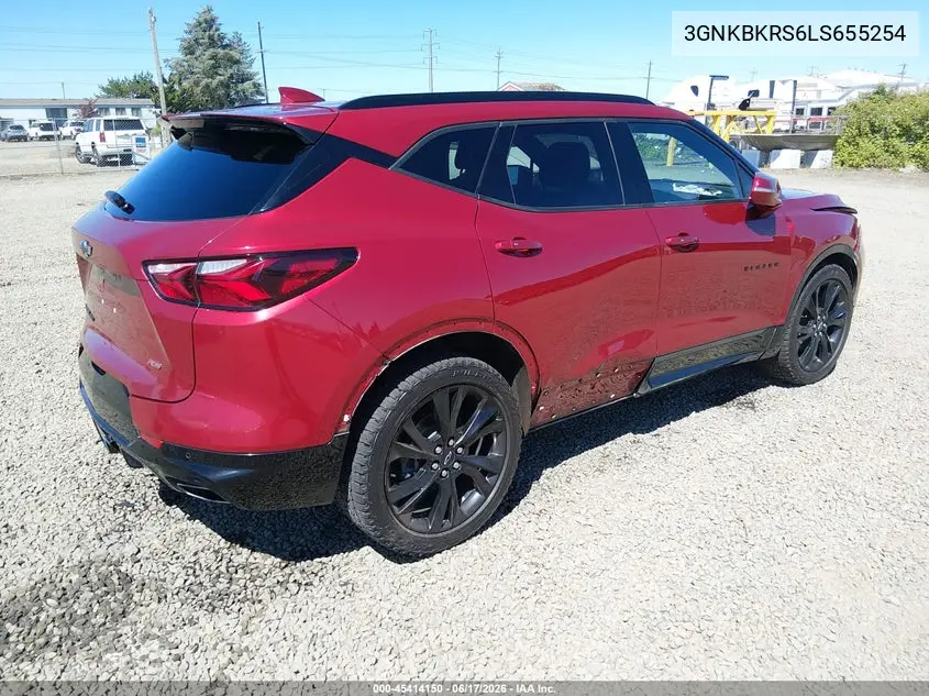 2020 Chevrolet Blazer Awd Rs VIN: 3GNKBKRS6LS655254 Lot: 45414150