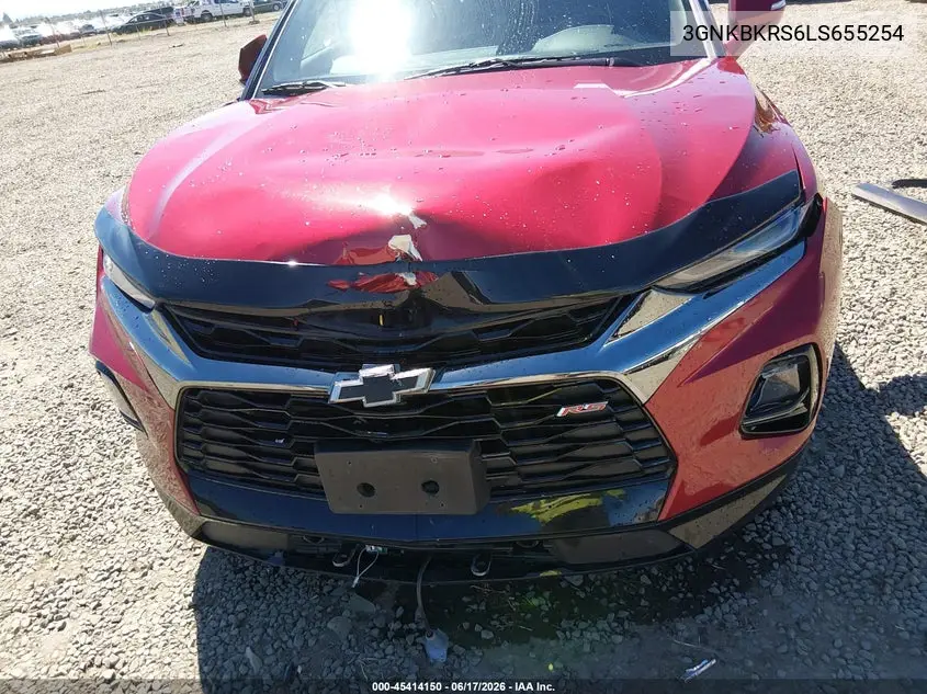 2020 Chevrolet Blazer Awd Rs VIN: 3GNKBKRS6LS655254 Lot: 45414150