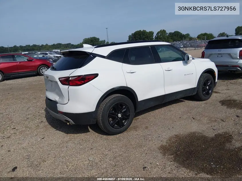 2020 Chevrolet Blazer Fwd 2Lt VIN: 3GNKBCRS7LS727956 Lot: 45506657