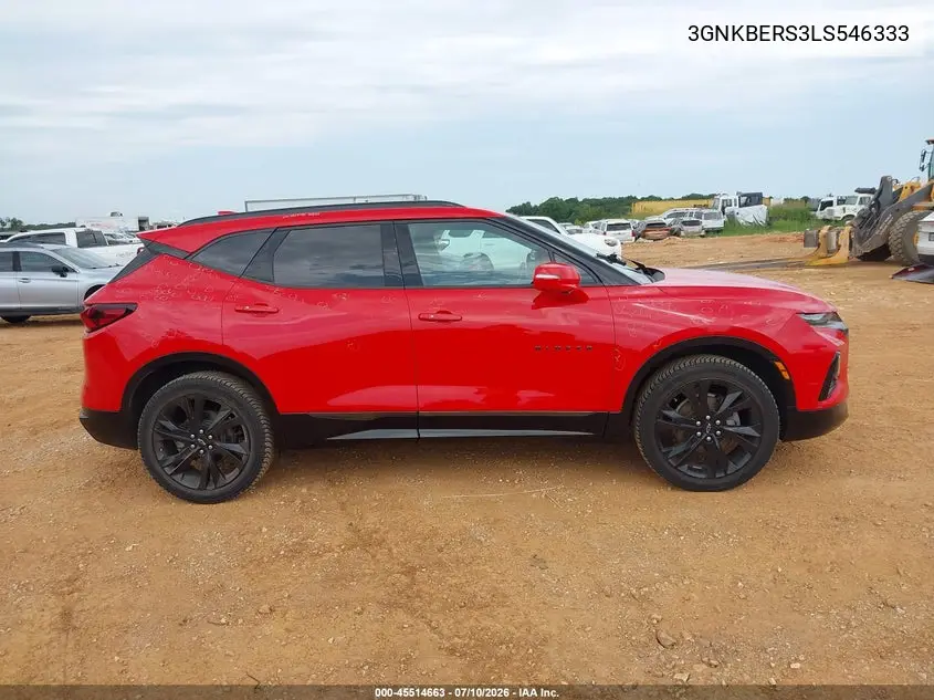 2020 Chevrolet Blazer Fwd Rs VIN: 3GNKBERS3LS546333 Lot: 45514663