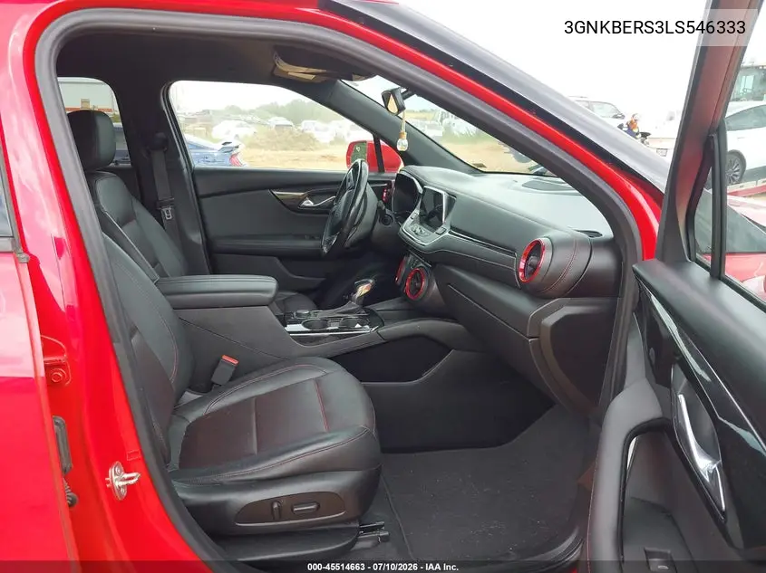2020 Chevrolet Blazer Fwd Rs VIN: 3GNKBERS3LS546333 Lot: 45514663