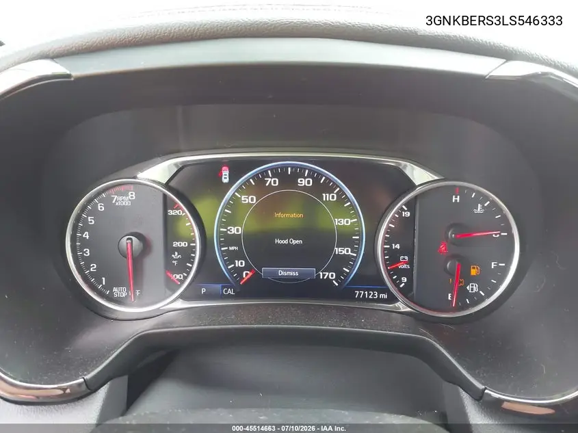 2020 Chevrolet Blazer Fwd Rs VIN: 3GNKBERS3LS546333 Lot: 45514663