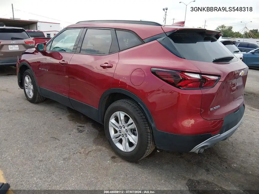 2020 Chevrolet Blazer Fwd 1Lt VIN: 3GNKBBRA9LS548318 Lot: 45559112