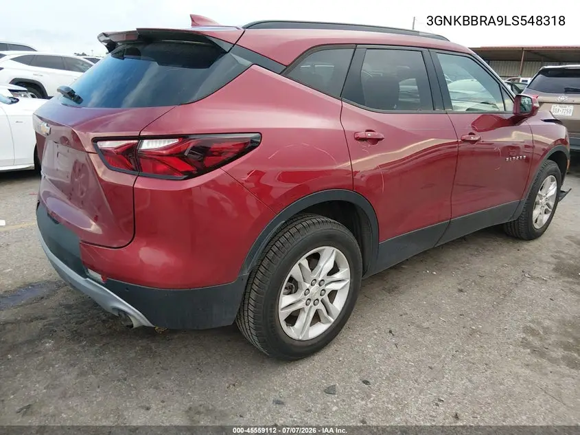 2020 Chevrolet Blazer Fwd 1Lt VIN: 3GNKBBRA9LS548318 Lot: 45559112