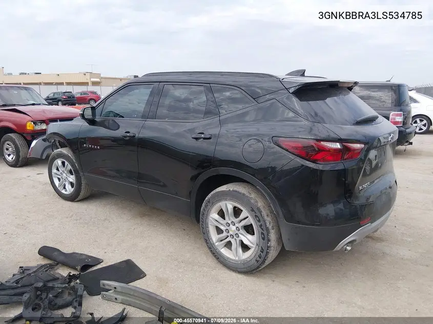 2020 Chevrolet Blazer Fwd 1Lt VIN: 3GNKBBRA3LS534785 Lot: 45570941