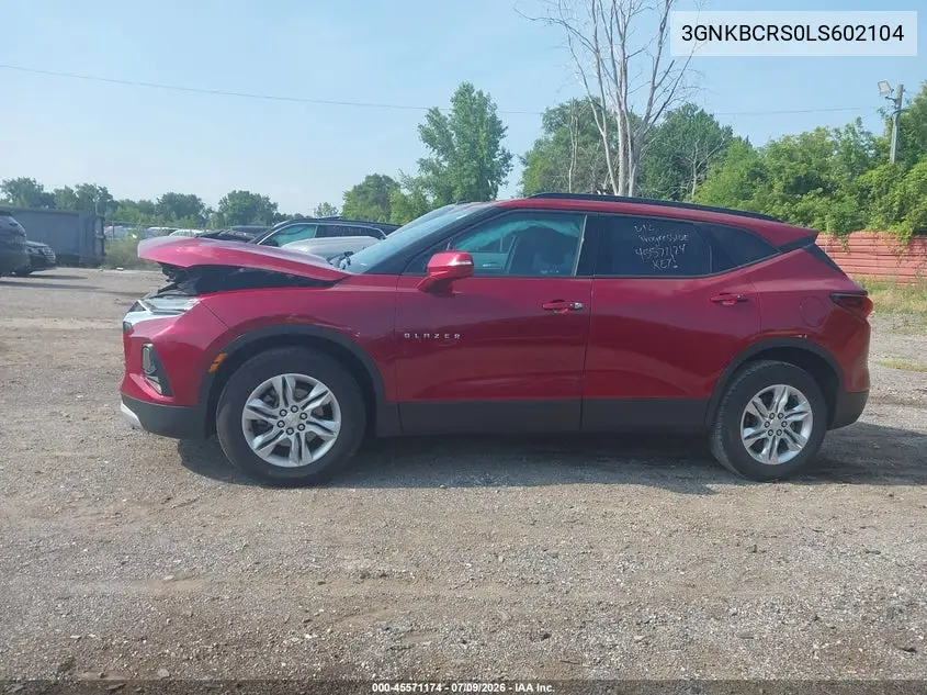 2020 Chevrolet Blazer Fwd 2Lt VIN: 3GNKBCRS0LS602104 Lot: 45571174