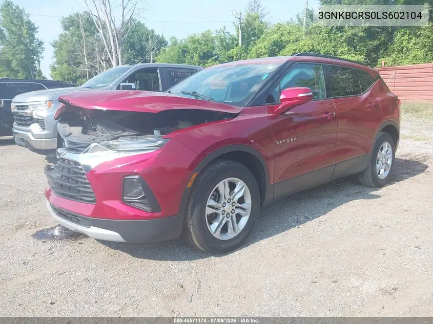 2020 Chevrolet Blazer Fwd 2Lt VIN: 3GNKBCRS0LS602104 Lot: 45571174