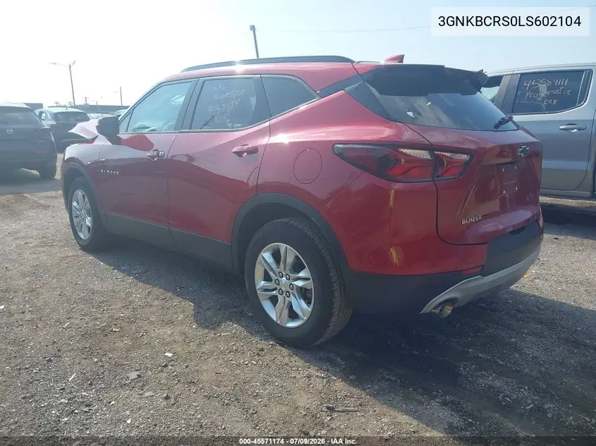 2020 Chevrolet Blazer Fwd 2Lt VIN: 3GNKBCRS0LS602104 Lot: 45571174