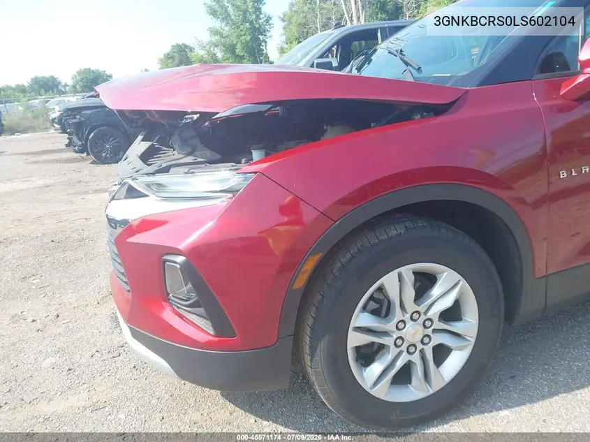 2020 Chevrolet Blazer Fwd 2Lt VIN: 3GNKBCRS0LS602104 Lot: 45571174