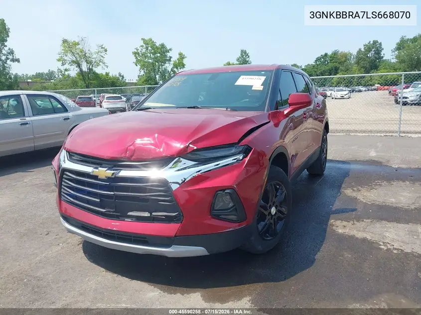 2020 Chevrolet Blazer Fwd 1Lt VIN: 3GNKBBRA7LS668070 Lot: 45590258