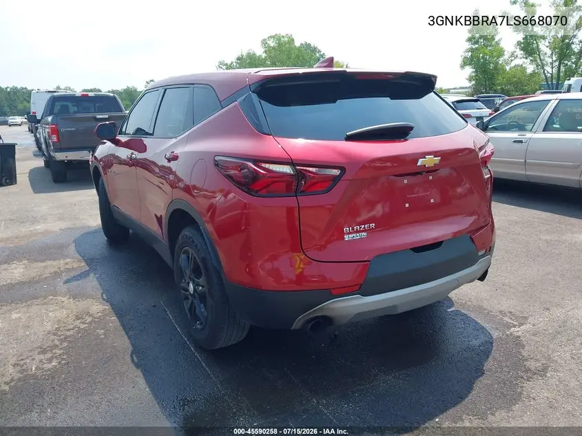 2020 Chevrolet Blazer Fwd 1Lt VIN: 3GNKBBRA7LS668070 Lot: 45590258