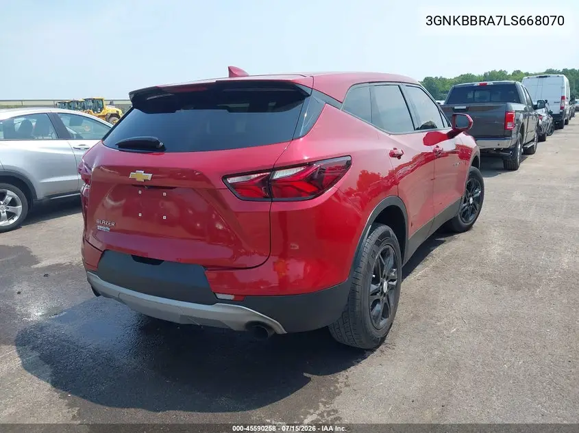 2020 Chevrolet Blazer Fwd 1Lt VIN: 3GNKBBRA7LS668070 Lot: 45590258