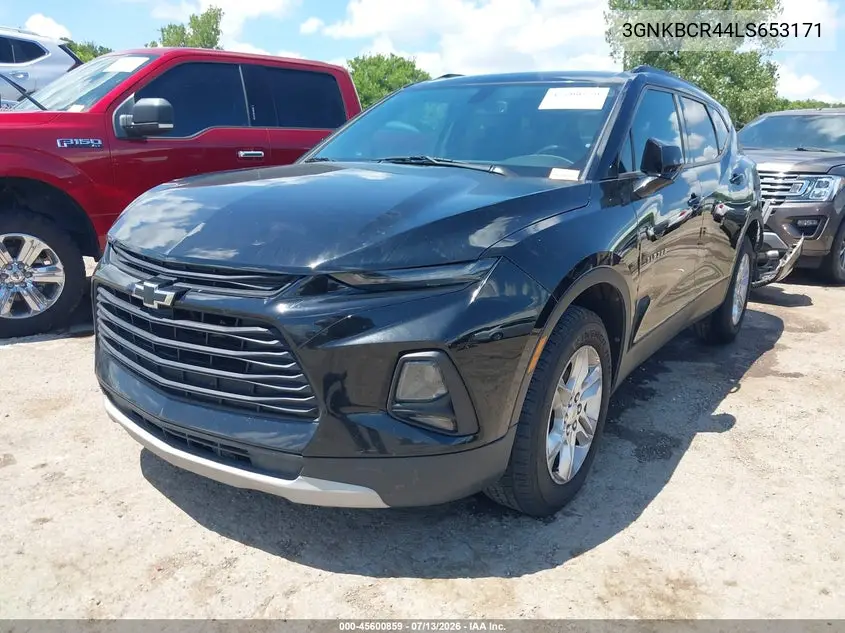 2020 Chevrolet Blazer Fwd 2Lt VIN: 3GNKBCR44LS653171 Lot: 45600859