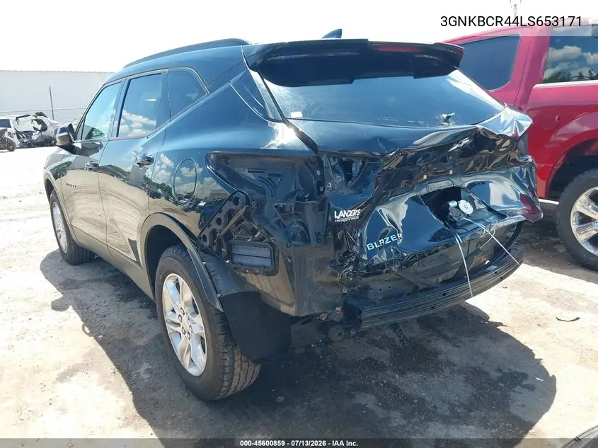 2020 Chevrolet Blazer Fwd 2Lt VIN: 3GNKBCR44LS653171 Lot: 45600859