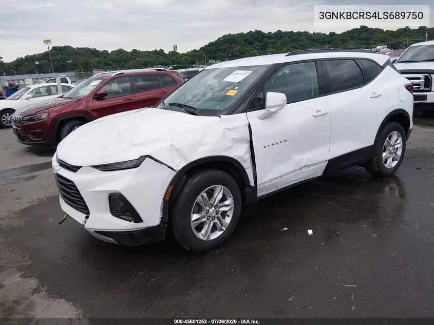 2020 Chevrolet Blazer Fwd 2Lt VIN: 3GNKBCRS4LS689750 Lot: 45601253