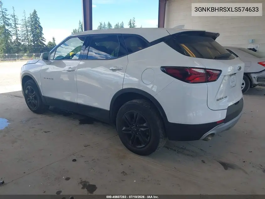 2020 Chevrolet Blazer Awd 2Lt VIN: 3GNKBHRSXLS574633 Lot: 45607283