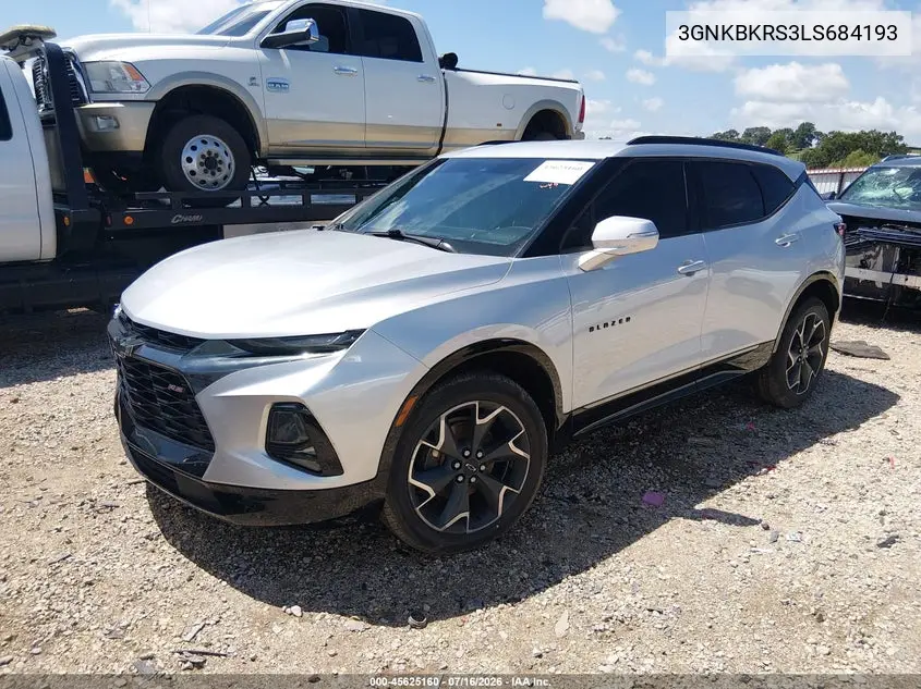 2020 Chevrolet Blazer Awd Rs VIN: 3GNKBKRS3LS684193 Lot: 45625160