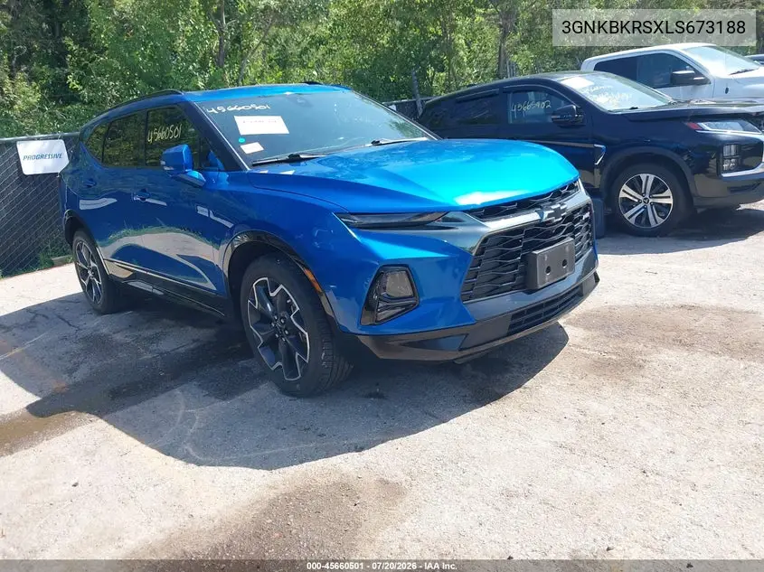 2020 Chevrolet Blazer Awd Rs VIN: 3GNKBKRSXLS673188 Lot: 45660501