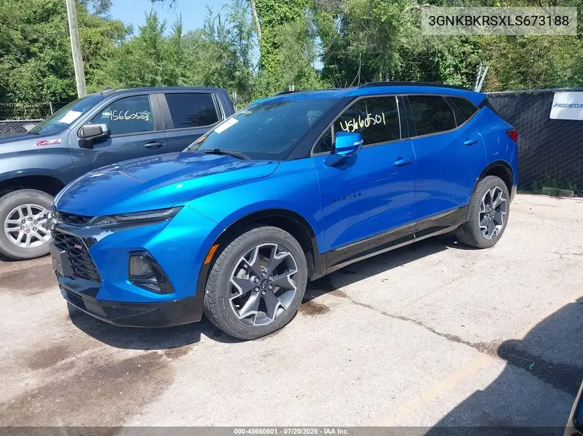 2020 Chevrolet Blazer Awd Rs VIN: 3GNKBKRSXLS673188 Lot: 45660501