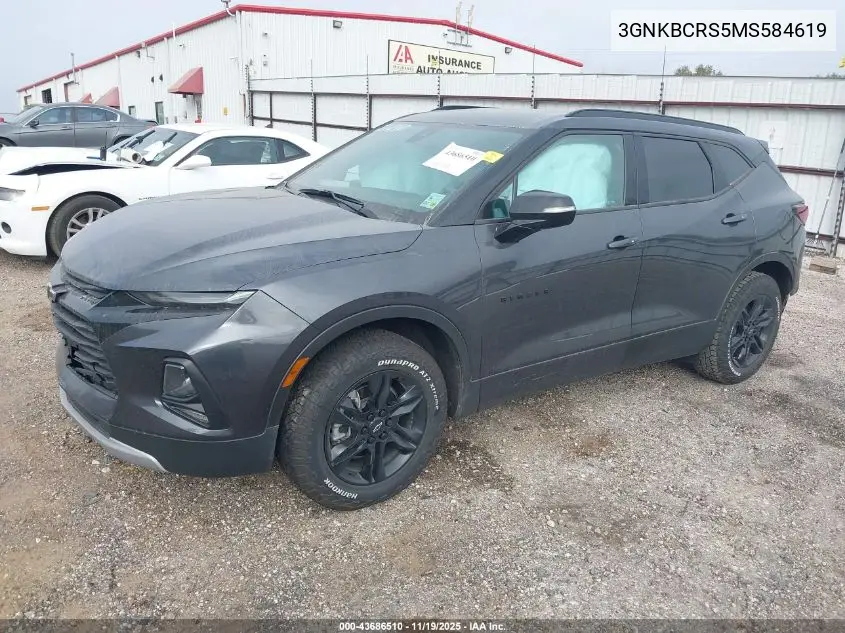 3GNKBCRS5MS584619 2021 Chevrolet Blazer Fwd 2Lt