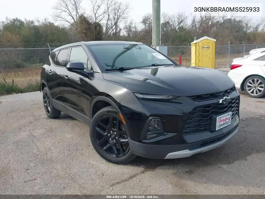 3GNKBBRA0MS525933 2021 Chevrolet Blazer Fwd 1Lt