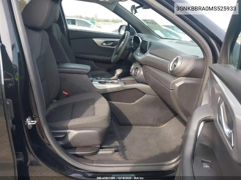 3GNKBBRA0MS525933 2021 Chevrolet Blazer Fwd 1Lt