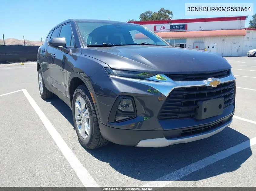 2021 Chevrolet Blazer Awd 2Lt VIN: 3GNKBHR40MS553664 Lot: 45407306