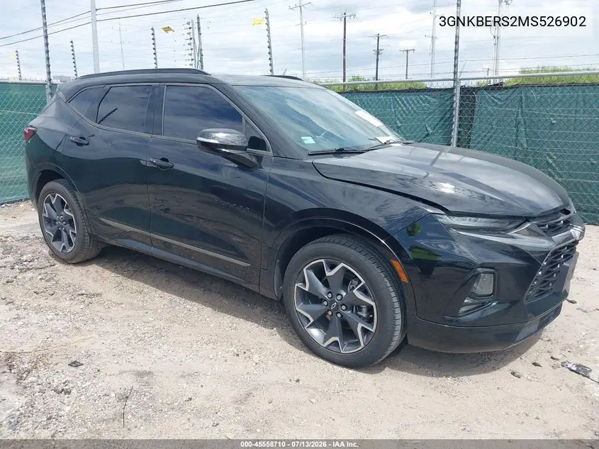 2021 Chevrolet Blazer Fwd Rs VIN: 3GNKBERS2MS526902 Lot: 45558710