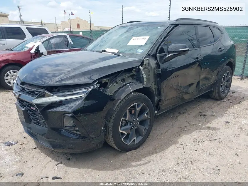 2021 Chevrolet Blazer Fwd Rs VIN: 3GNKBERS2MS526902 Lot: 45558710