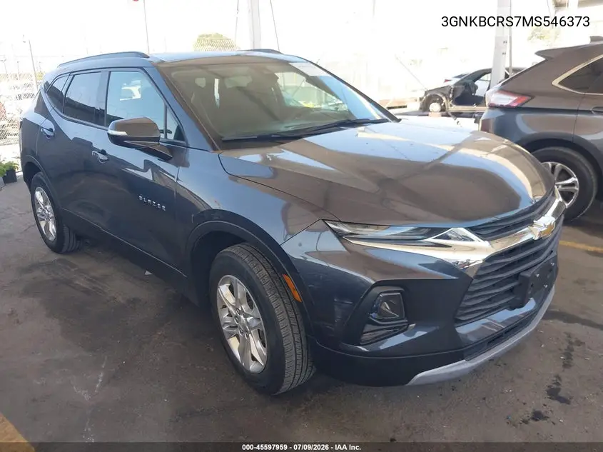 2021 Chevrolet Blazer Fwd 2Lt VIN: 3GNKBCRS7MS546373 Lot: 45597959