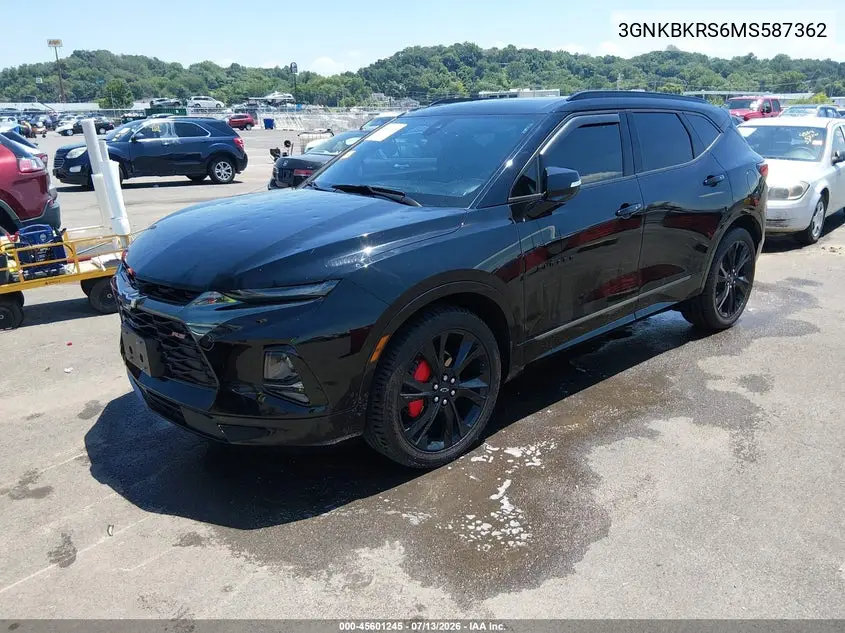 2021 Chevrolet Blazer Awd Rs VIN: 3GNKBKRS6MS587362 Lot: 45601245