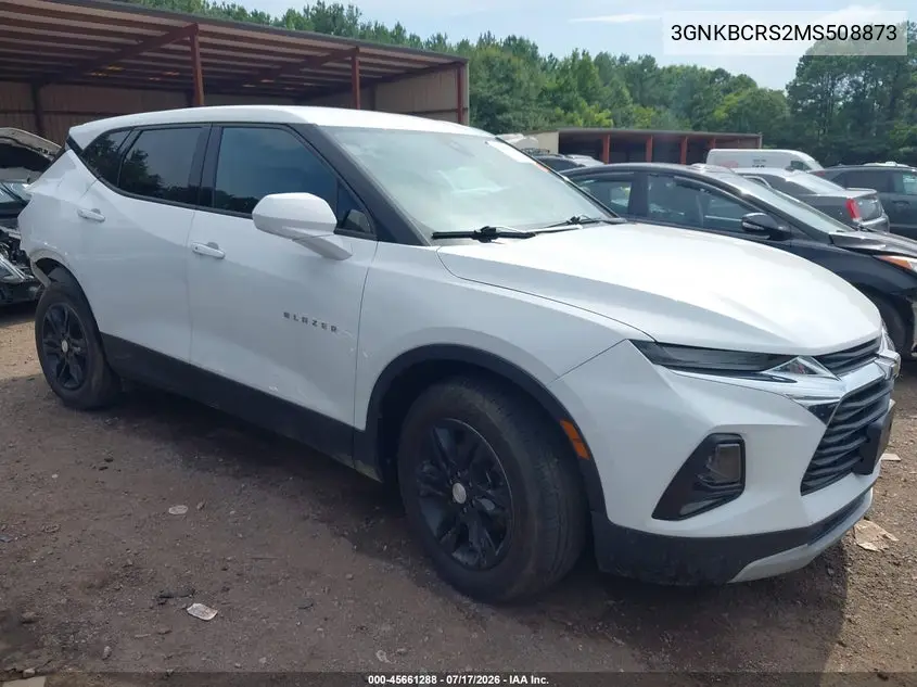 2021 Chevrolet Blazer Fwd 2Lt VIN: 3GNKBCRS2MS508873 Lot: 45661288