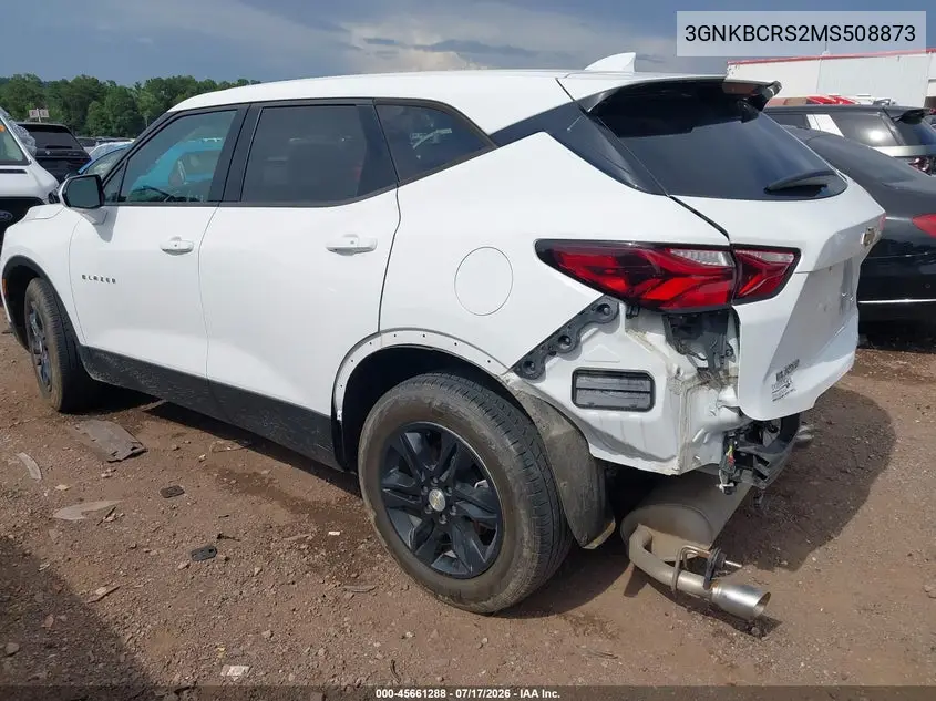 2021 Chevrolet Blazer Fwd 2Lt VIN: 3GNKBCRS2MS508873 Lot: 45661288