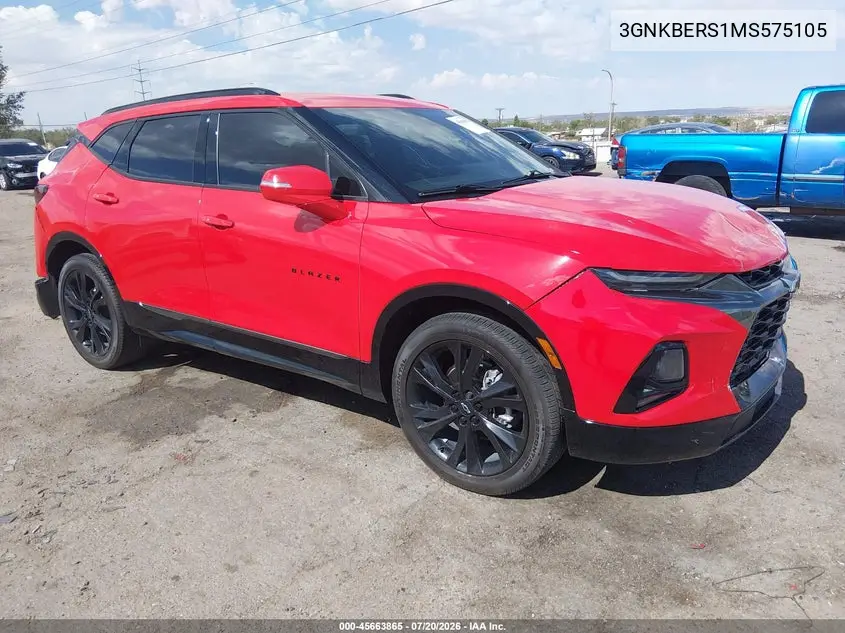 2021 Chevrolet Blazer Fwd Rs VIN: 3GNKBERS1MS575105 Lot: 45663865