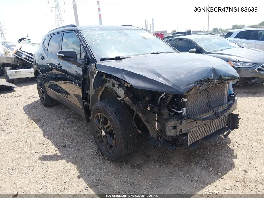 2022 Chevrolet Blazer Fwd 2Lt VIN: 3GNKBCR47NS183639 Lot: 45566920