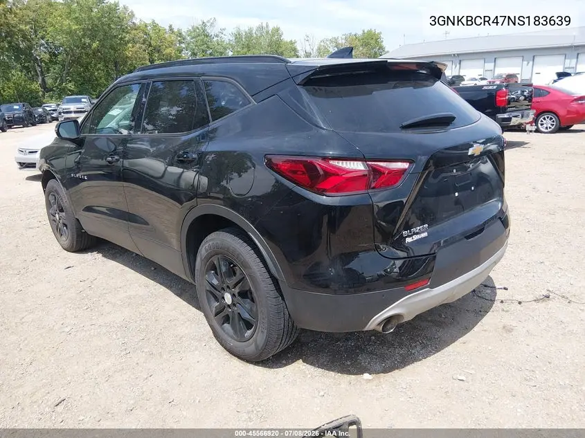 2022 Chevrolet Blazer Fwd 2Lt VIN: 3GNKBCR47NS183639 Lot: 45566920