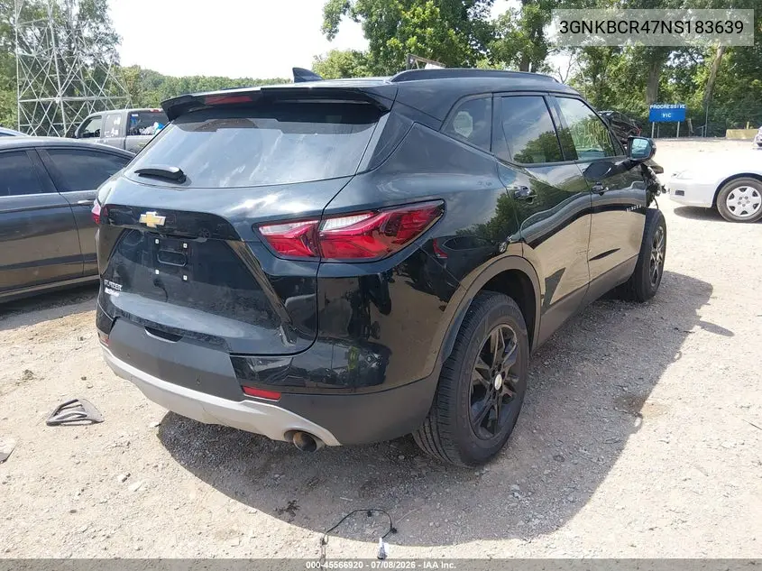 2022 Chevrolet Blazer Fwd 2Lt VIN: 3GNKBCR47NS183639 Lot: 45566920