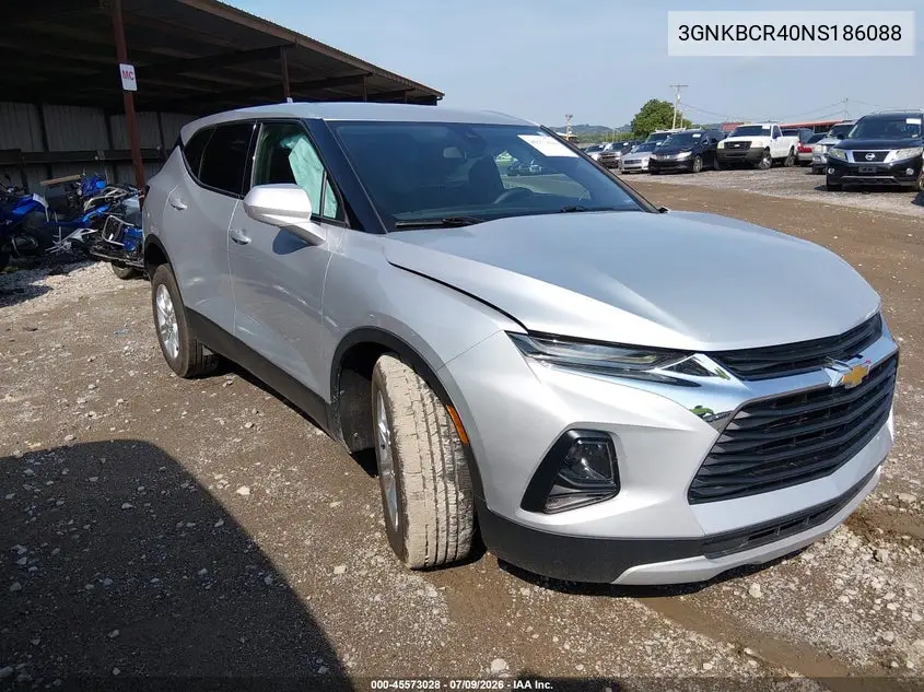 2022 Chevrolet Blazer Fwd 2Lt VIN: 3GNKBCR40NS186088 Lot: 45573028
