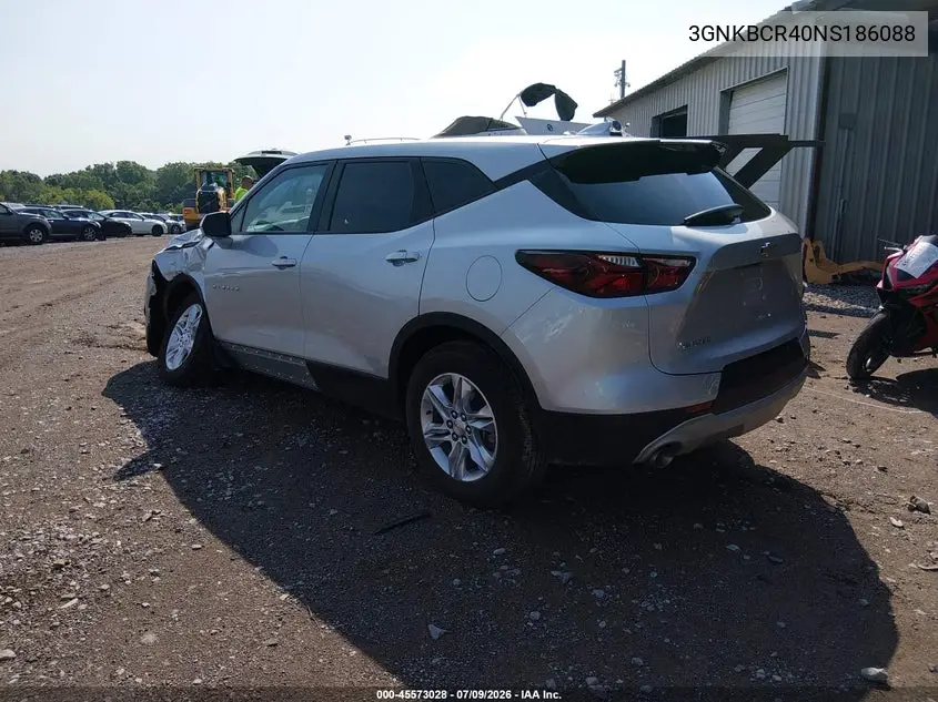 2022 Chevrolet Blazer Fwd 2Lt VIN: 3GNKBCR40NS186088 Lot: 45573028