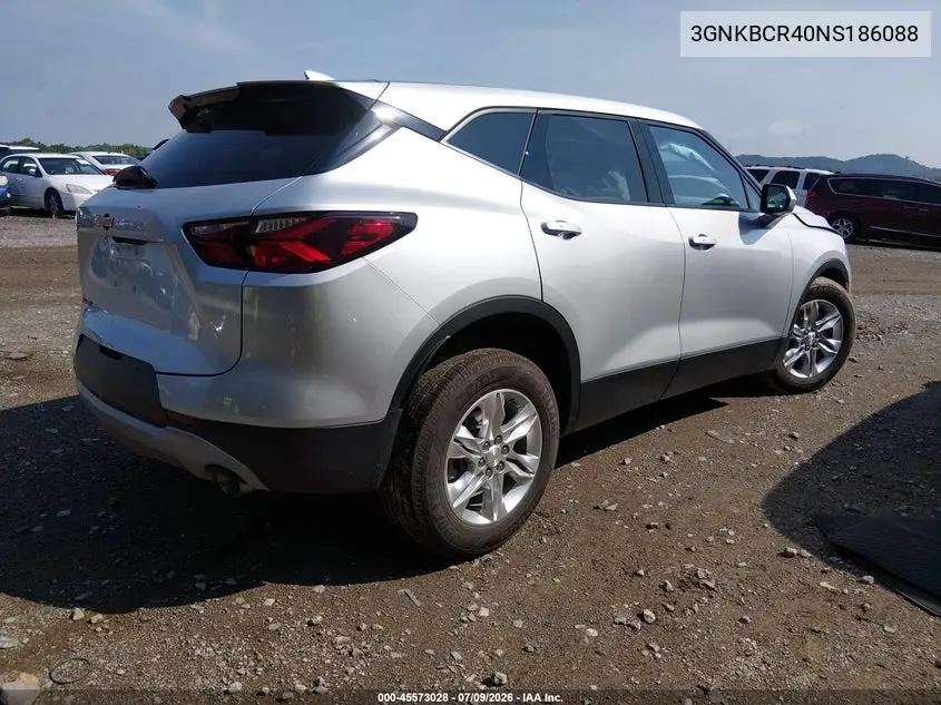 2022 Chevrolet Blazer Fwd 2Lt VIN: 3GNKBCR40NS186088 Lot: 45573028