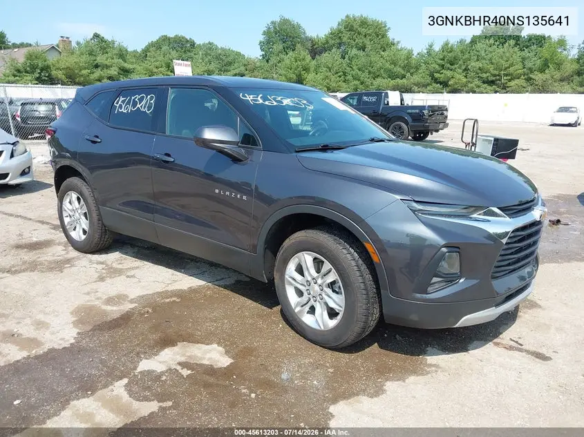 2022 Chevrolet Blazer Awd 2Lt VIN: 3GNKBHR40NS135641 Lot: 45613203