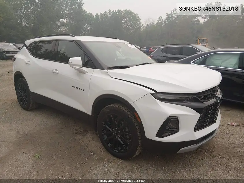 2022 Chevrolet Blazer Fwd 2Lt VIN: 3GNKBCR46NS132018 Lot: 45640878