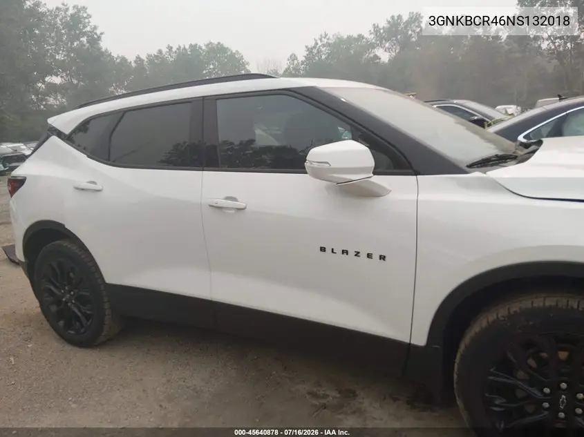 2022 Chevrolet Blazer Fwd 2Lt VIN: 3GNKBCR46NS132018 Lot: 45640878